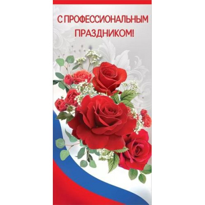 Большое фото товара - 6000238 С Профессиональным праздником! (евро, флаг), (Праздник), 13-965536. Вариант №1
