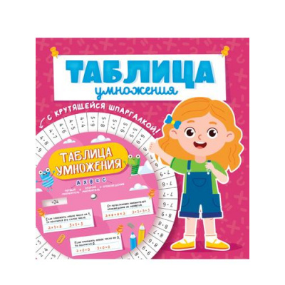Большое фото товара - Таблица умножения. Для девочек (с крутящейся шпаргалкой), (Проф-Пресс, 2023), Обл, c.16, 13-972848. Вариант №1